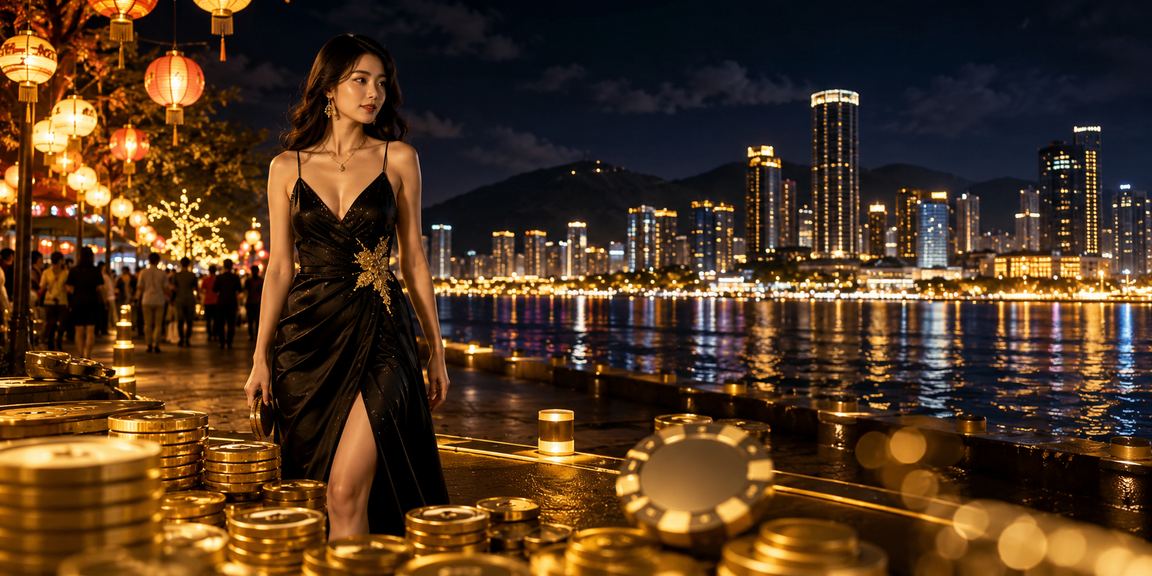 Người dùng tại chợ đêm Quy Nhơn tham gia trò chơi bài và xổ số trực tuyến buổi tối
